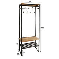 Garderobenmöbel Edge / Massiv Akazie