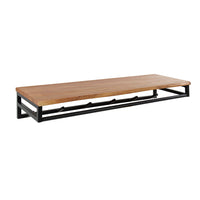 Garderobe Custom Kleiderstange und Hutablage 6 Haken / Massiv Akazie