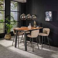 DURA STEEL Industrial console table 100cm black with two shelves