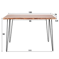 Bartisch Edge 130cm / Massiv Akazie