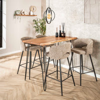 Bartisch Edge 130cm / Massiv Akazie