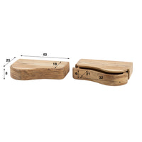 Nachttisch Organic 1 Schublade Set aus 2 links+rechts  / Massiv Akazie