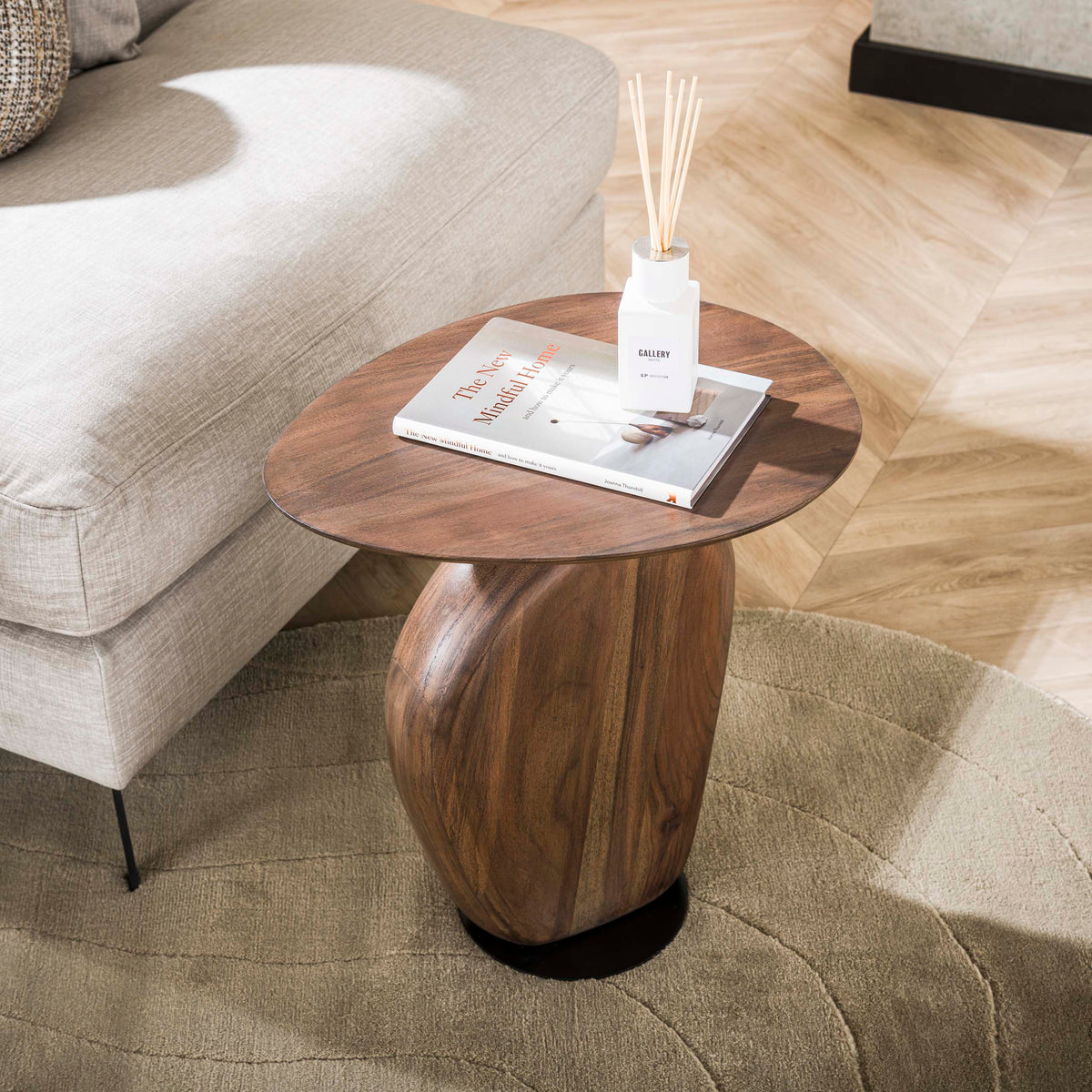 Beistelltisch Art Solid / Massiv Akazie glaze brown