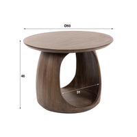 Beistelltisch Flow Solid M / Massiv Akazie glaze brown