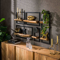 SNAKE Design shelf 165cm oak look bookcase with five shelves