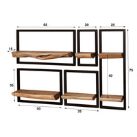 SNAKE Design shelf 165cm oak look bookcase with five shelves