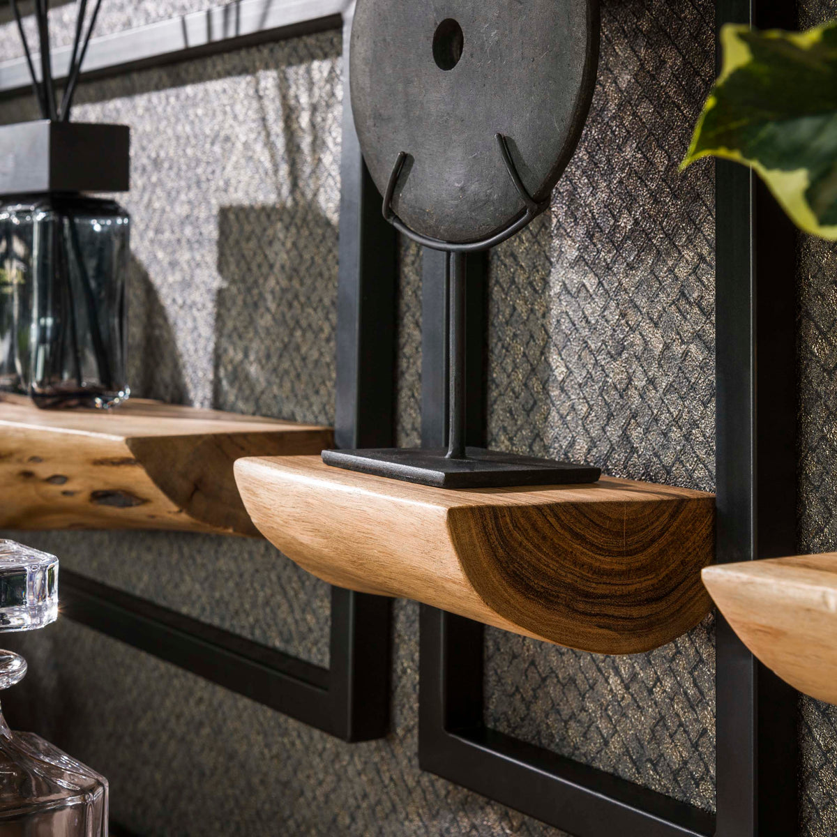 SNAKE Design shelf 165cm oak look bookcase with five shelves