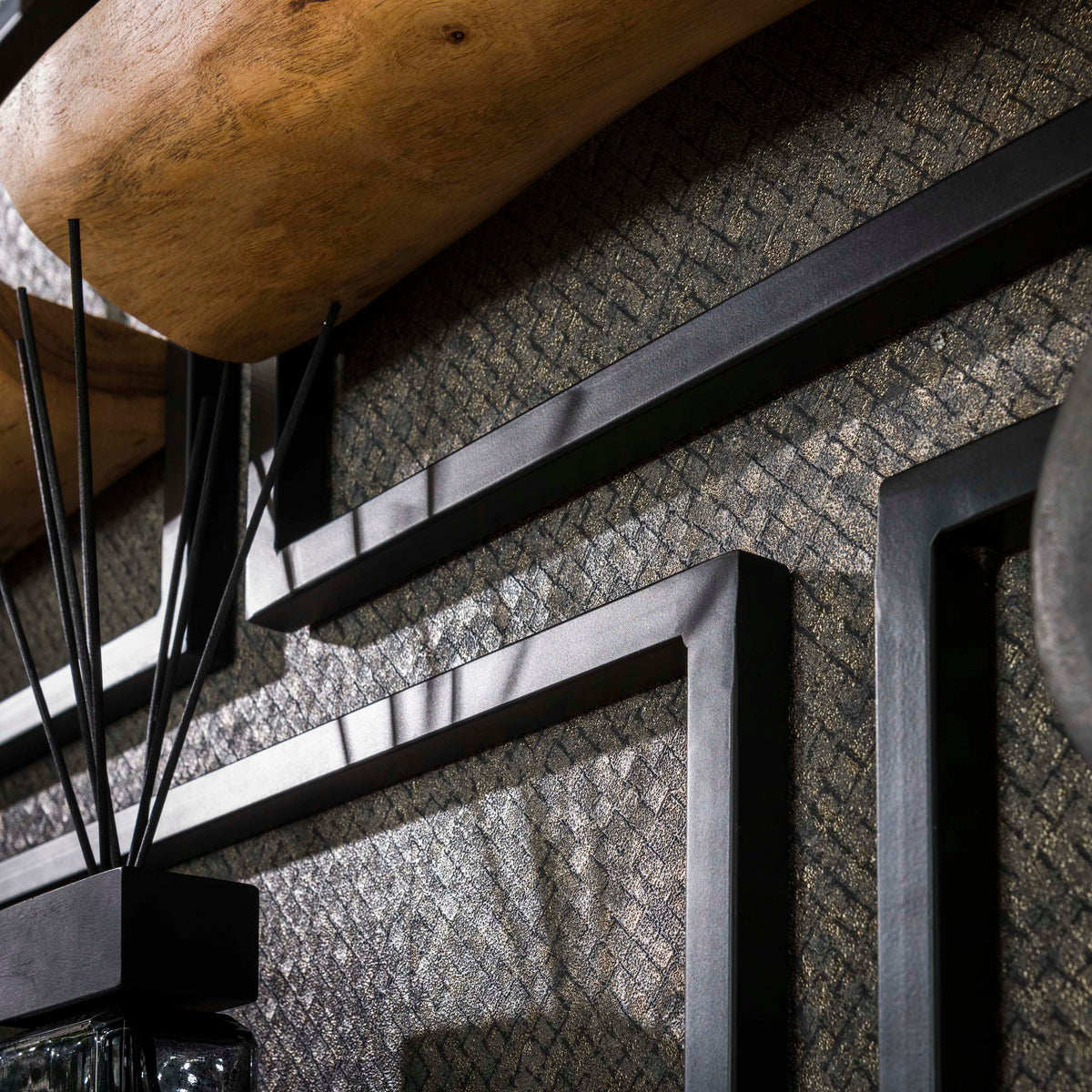 SNAKE Design shelf 165cm oak look bookcase with five shelves