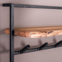 Garderobe Air Solid hoch Hutablage 2x6 Haken / Massiv Akazie