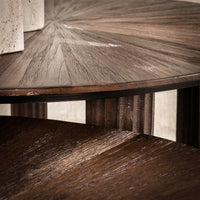 MAYA TEAK Couchtisch dreieckig Set aus 2 / Massiv Teak Espresso
