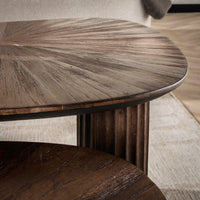 MAYA TEAK Couchtisch viereckig Set aus 2 / Massiv Teak Espresso