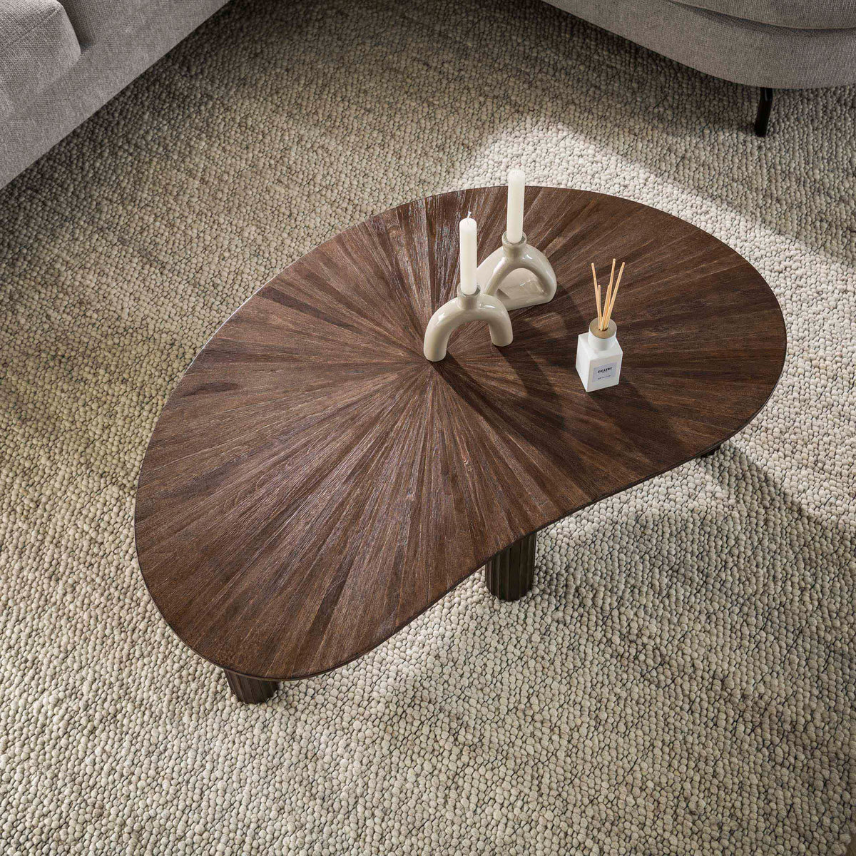 MAYA TEAK Couchtisch 110cm / Massiv Teak Espresso