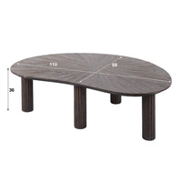 MAYA TEAK Couchtisch 110cm / Massiv Teak Espresso