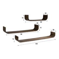 SNAKE Design shelf 165cm oak look bookcase with five shelves