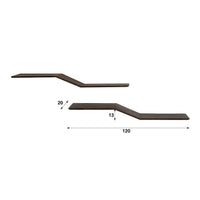 SNAKE Design shelf 165cm oak look bookcase with five shelves