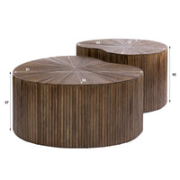 Couchtisch Maya Teak Set aus 2 / Massiv Teak Espresso