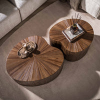 Couchtisch Maya Teak Set aus 2 / Massiv Teak Espresso