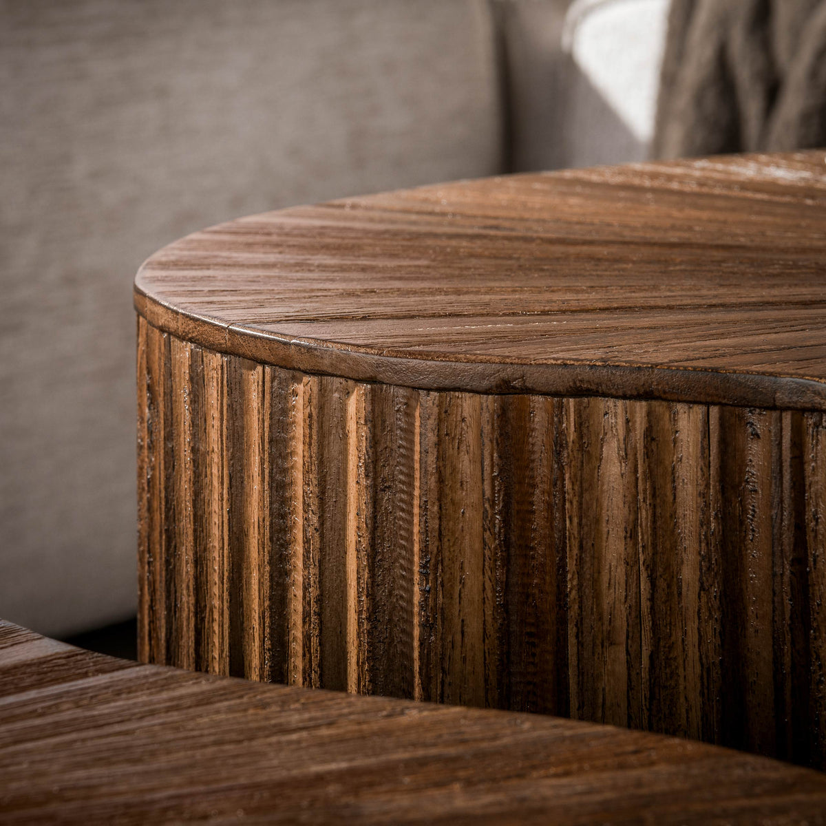 Couchtisch Maya Teak Set aus 2 / Massiv Teak Espresso