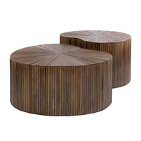 Couchtisch Maya Teak Set aus 2 / Massiv Teak Espresso