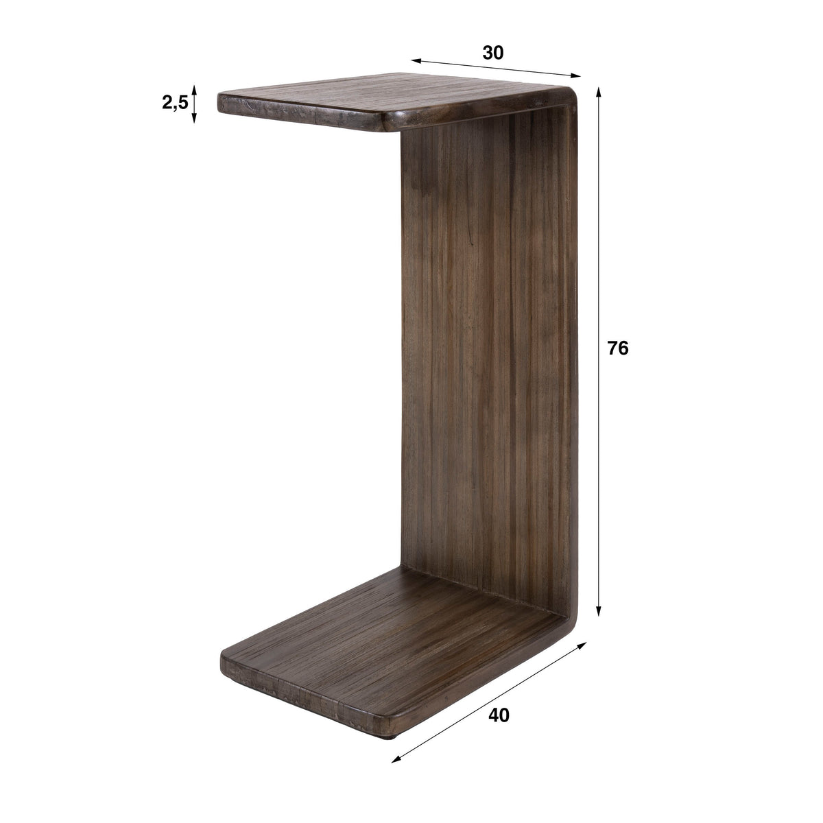 Überstelltisch Maya Teak / Massiv Teak Espresso