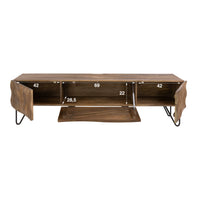 WAVE Design TV Board 160cm black mango solid wood