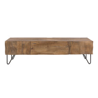 WAVE Design TV Board 160cm black mango solid wood