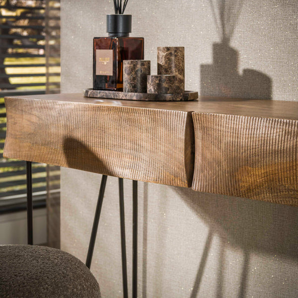 Konsolen-/Schminktisch Ocean 2 Schublade / Massiv Mango sand
