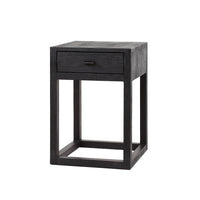 Nachttisch Black Square 1 Schublade / Massive Akazie  schwarz