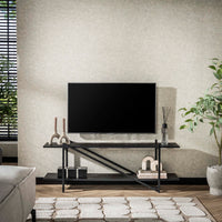 WAVE Design TV Board 160cm black mango solid wood