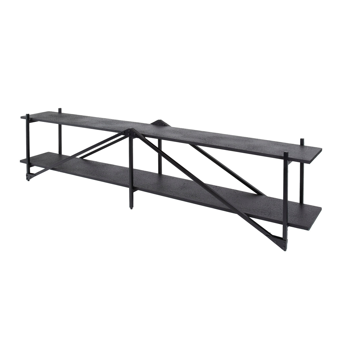 WAVE Design TV Board 160cm black mango solid wood