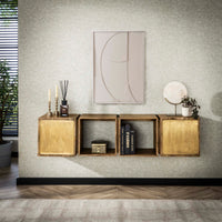 WAVE Design TV Board 160cm black mango solid wood