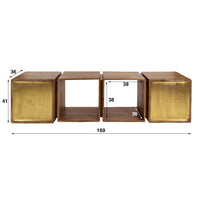 WAVE Design TV Board 160cm black mango solid wood