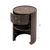 Nachttisch Empera 1 Schublade / Keramik dark emperador