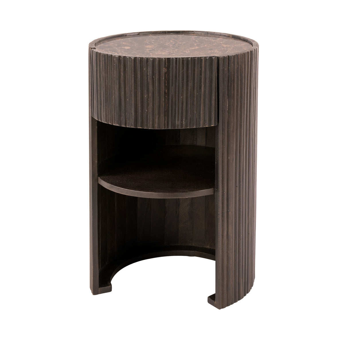 Nachttisch Empera 1 Schublade / Keramik dark emperador