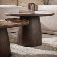 Couchtisch Empera rund Set aus 2 / Keramik dark emperador