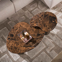 Couchtisch Empera Set aus 2 / Keramik dark emperador