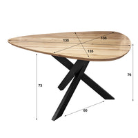 TRIANGLE Esstisch 135x135cm / Massiv Akazie