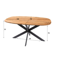 ARHUS SOLID Esstisch dänisch oval 150cm / Massiv Akazie