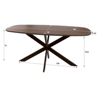 Esstisch Arhus Solid dänisch oval / Massiv Akazie