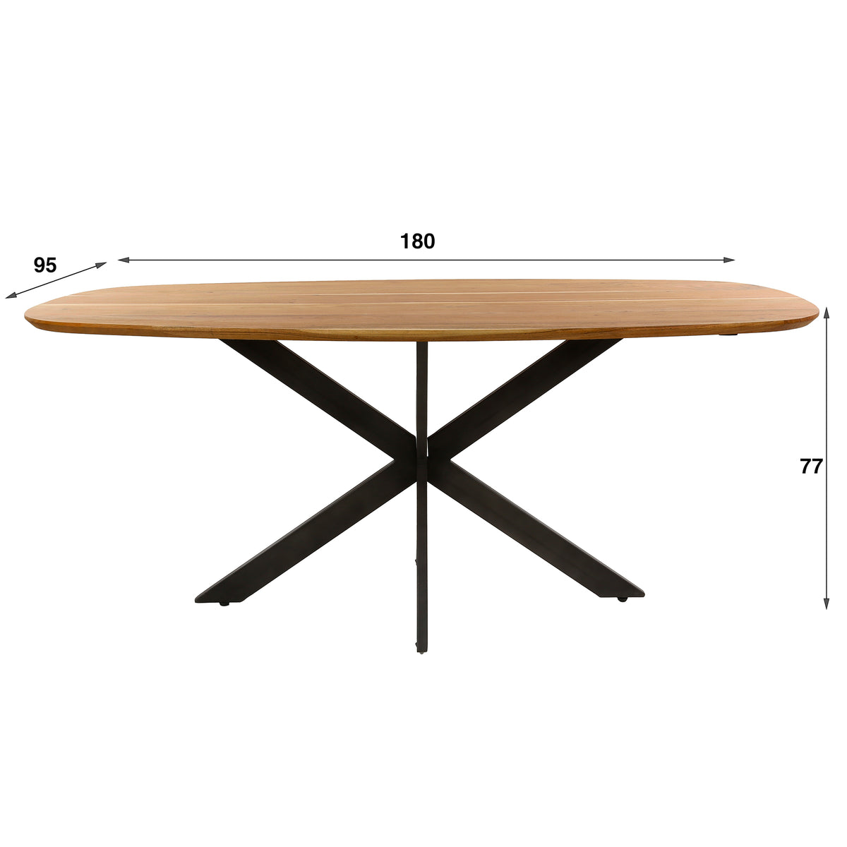 ARHUS SOLID Esstisch dänisch oval 180cm / Massiv Akazie