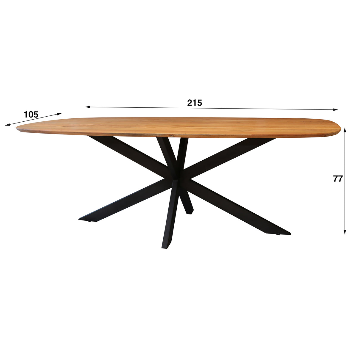 ARHUS SOLID Esstisch dänisch oval 215 cm / Massiv Akazie