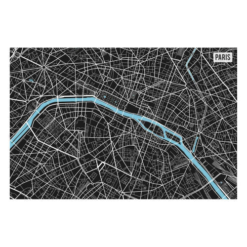 Vinyl Teppich MATTEO Paris City Map, rechteckig, Höhe: 2.2 mm