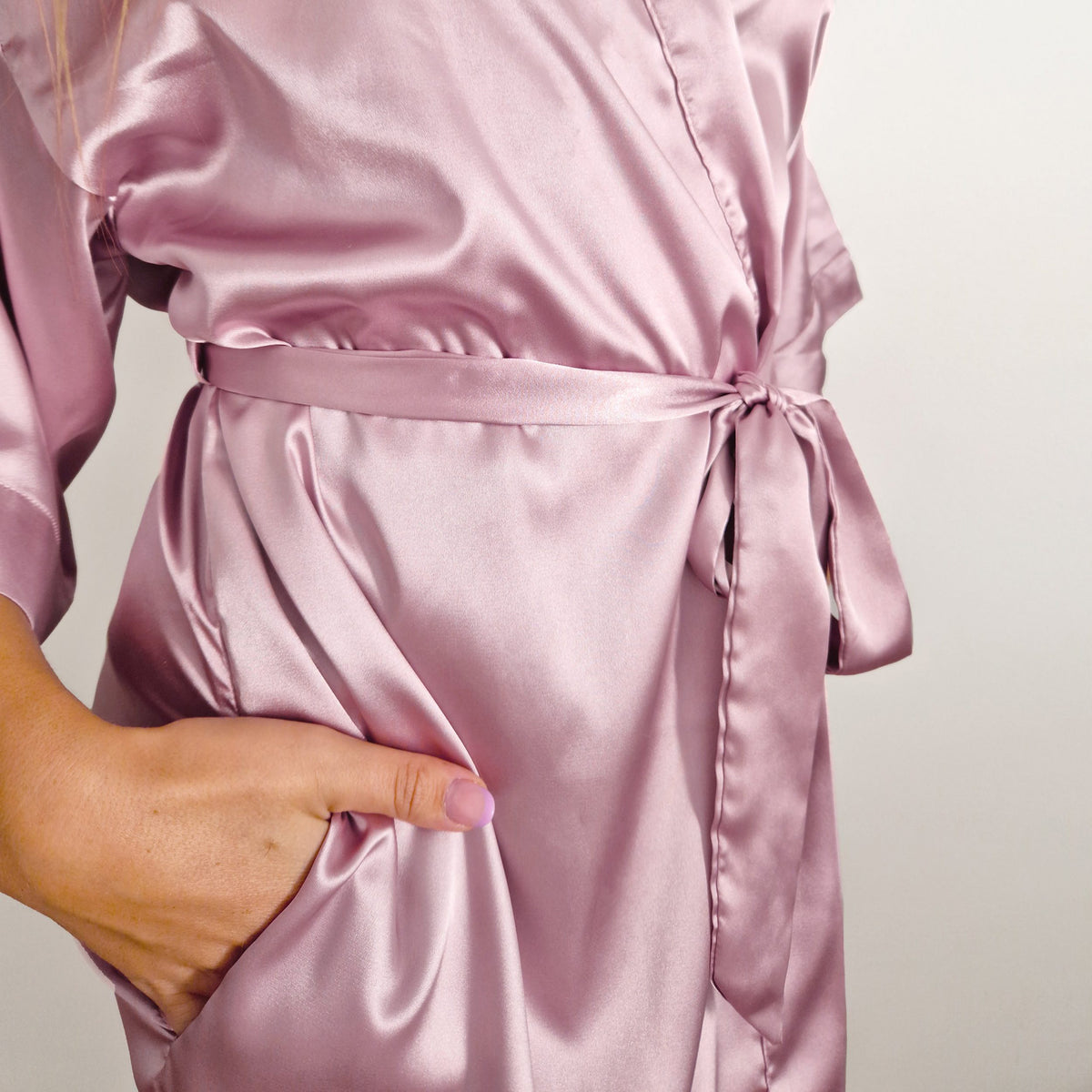 Damenbademantel Kimono Satin