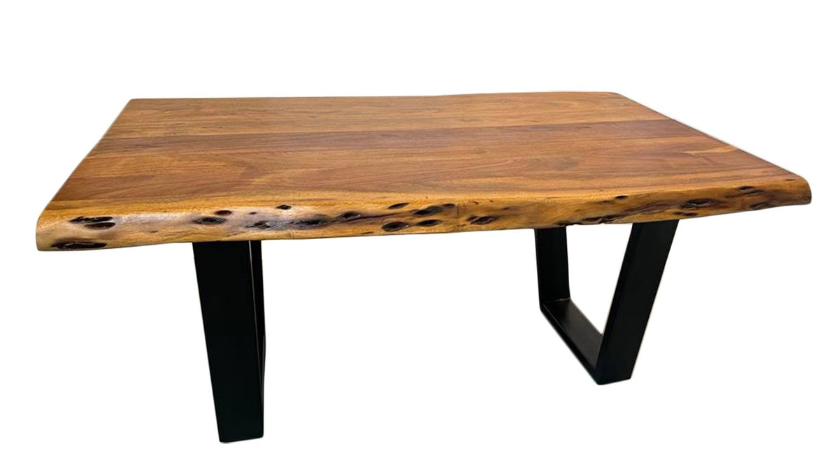 ARCHITECTURE Industrial coffee table 100cm oiled oak black frame