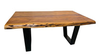 ARCHITECTURE Industrial coffee table 100cm oiled oak black frame