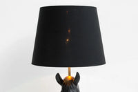 BLACK BEAUTY Extravagant floor lamp 130cm black horse figure