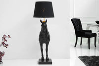 BLACK BEAUTY Extravagante Stehlampe 130cm schwarz Pferdefigur