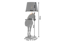 BLACK BEAUTY Extravagant floor lamp 130cm black horse figure