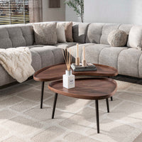 CARVE Couchtisch Organic 2er Set Akazienholz