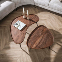 CARVE Couchtisch Organic 2er Set Akazienholz
